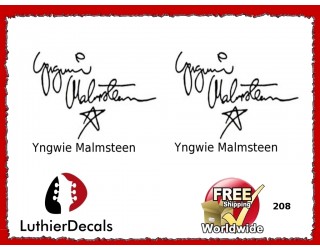 Guitar Players Yngwie Malmsteen Signature Guitar Decal 208